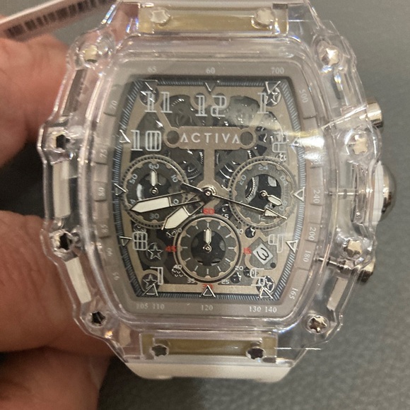 Activa Men's Watch w/ Skeleton Dial - 44.3mm, White (ACW2305-004) - Picture 7 of 7